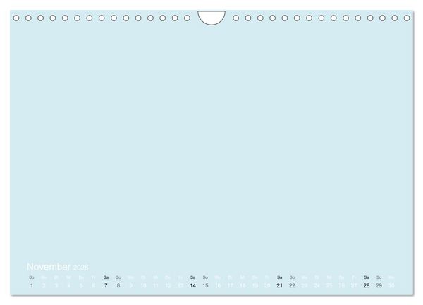 Produktbild: Bastelkalender - hell Blau (Wandkalender 2026 DIN A4 quer), CALVENDO Monatskalender