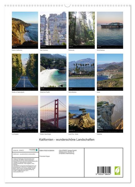 Produktbild: Kalifornien - wundersch&ouml;ne Landschaften (hochwertiger Premium Wandkalender 2026 DIN A2 hoch), Kunstdruck in Hochglanz