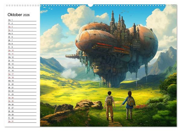 Produktbild: Anime Traumwelten (Wandkalender 2026 DIN A2 quer), CALVENDO Monatskalender