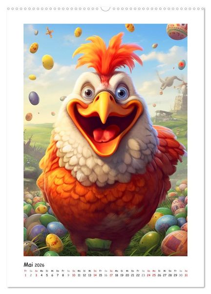 Produktbild: Bauernhof. Verr&uuml;cktes Landleben mit lustigen Tieren (hochwertiger Premium Wandkalender 2026 DIN A2 hoch), Kunstdruck in Hochglanz