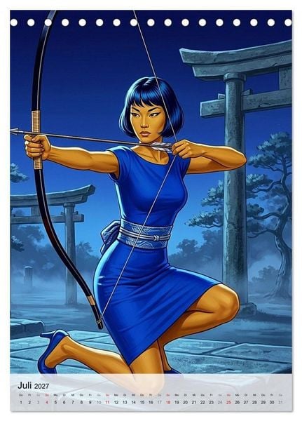 Produktbild: Ninja-Girls (Tischkalender 2027 DIN A5 hoch), CALVENDO Monatskalender