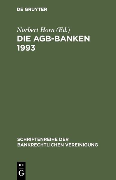 Produktbild: Die AGB-Banken 1993