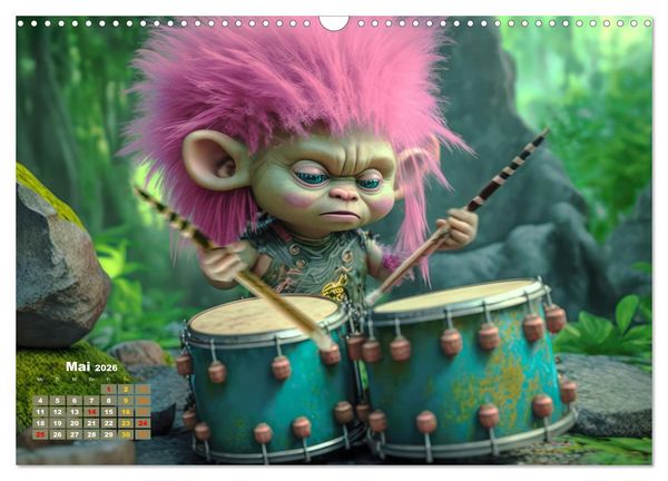 Produktbild: Trolls rocken ab (Wandkalender 2026 DIN A3 quer), CALVENDO Monatskalender