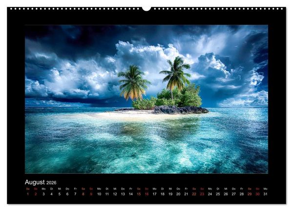 Produktbild: Paradiesische Inselwelten (Wandkalender 2026 DIN A2 quer), CALVENDO Monatskalender