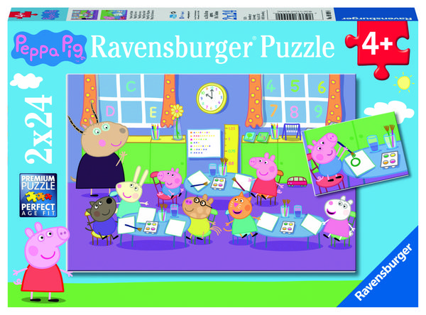 Produktbild: Puzzle Ravensburger PP: Peppa in der Schule 2 X 24 Teile