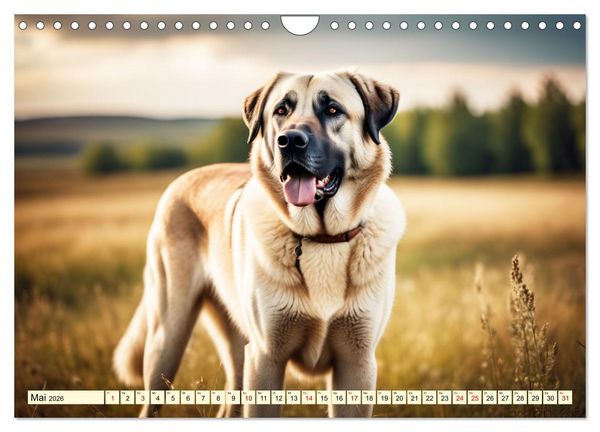 Produktbild: Kangal - der starke Herdenschutzhund (Wandkalender 2026 DIN A4 quer), CALVENDO Monatskalender