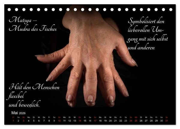 Produktbild: Mudras / 2026 (Tischkalender 2026 DIN A5 quer), CALVENDO Monatskalender