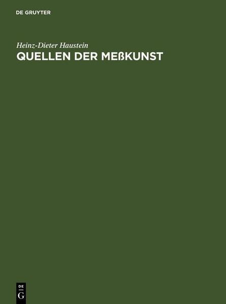 Produktbild: Quellen der Me&szlig;kunst