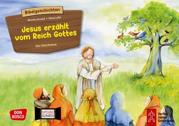 Produktbild: Jesus erz&auml;hlt vom Reich Gottes. Vier Gleichnisse. Kamishibai Bildkartenset.