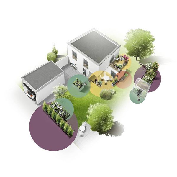 Produktbild: GARDENA Micro-Drip System 13500-20 Bew&auml;sserungs-Komplettset 13 mm (1/2") &Oslash; Hecken/B&uuml;sche Set (25 m)