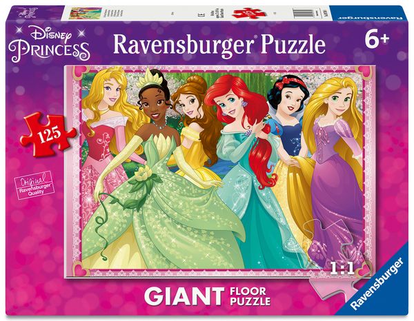 Ravensburger Kinderpuzzle 09789 - Die Disney Prinzessinnen – großes Bodenpuzzle mit 125 Puzzleteilen, für Puzzle-Freunde und Disney-Fans ab 6 Jahren