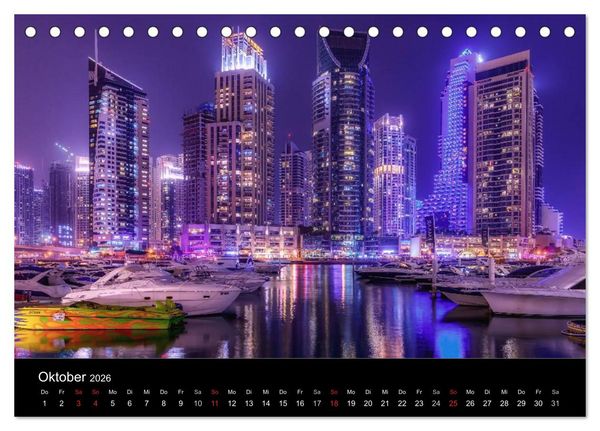 Produktbild: Dubai in Bildern (Tischkalender 2026 DIN A5 quer), CALVENDO Monatskalender