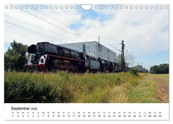 Produktbild: Feuer Wasser Kohle - Dampflokomotiven der Deutschen Reichsbahn (Wandkalender 2026 DIN A4 quer), CALVENDO Monatskalender