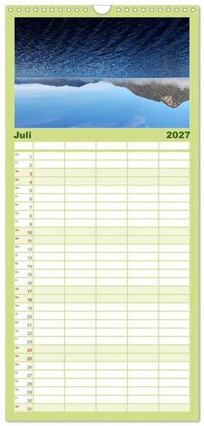 Produktbild: Familienplaner 2027 - Walchensee Panorama mit 5 Spalten (Wandkalender, 21 x 45 cm) CALVENDO