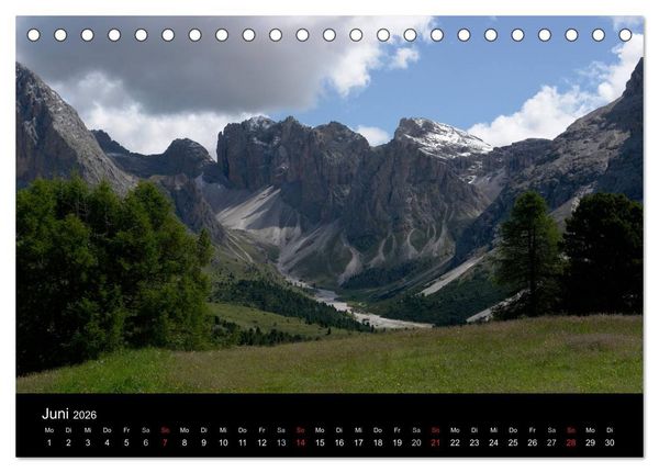 Produktbild: Die Dolomiten &ndash; Wanderparadies in S&uuml;dtirol (Tischkalender 2026 DIN A5 quer), CALVENDO Monatskalender