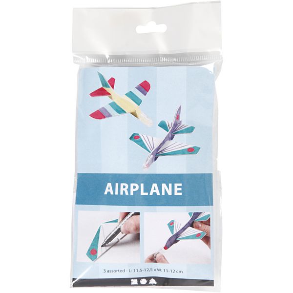Produktbild: Creativ Company Flugzeug-Sortiment, L 11,5-12,5 cm, B 11-12 cm, Wei&szlig;, 3 Stk