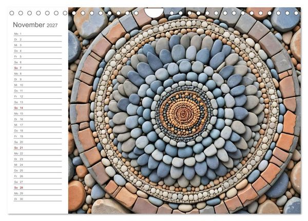 Produktbild: Natural Mandalas - Kraftvolle KI Mandalas aus Naturmaterialien (Wandkalender 2027 DIN A4 quer), CALVENDO Monatskalender