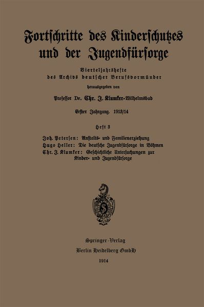 Produktbild: Fortschritte des Kinderschutzes und der Jugendf&uuml;rsorge
