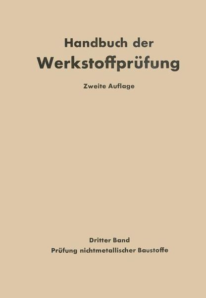 Produktbild: Die Pr&uuml;fung nichtmetallischer Baustoffe