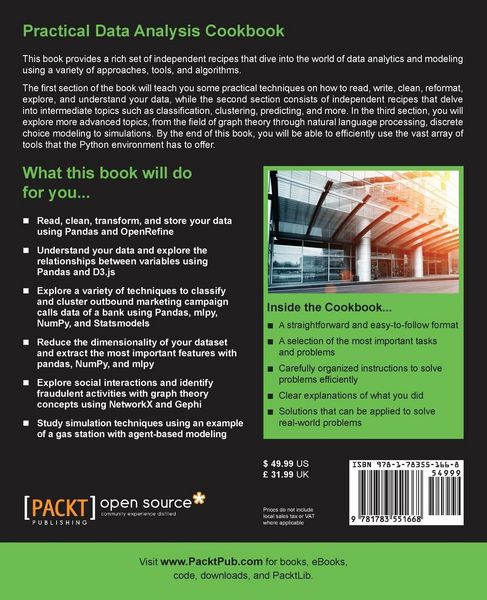 Produktbild: Practical Data Analysis Cookbook