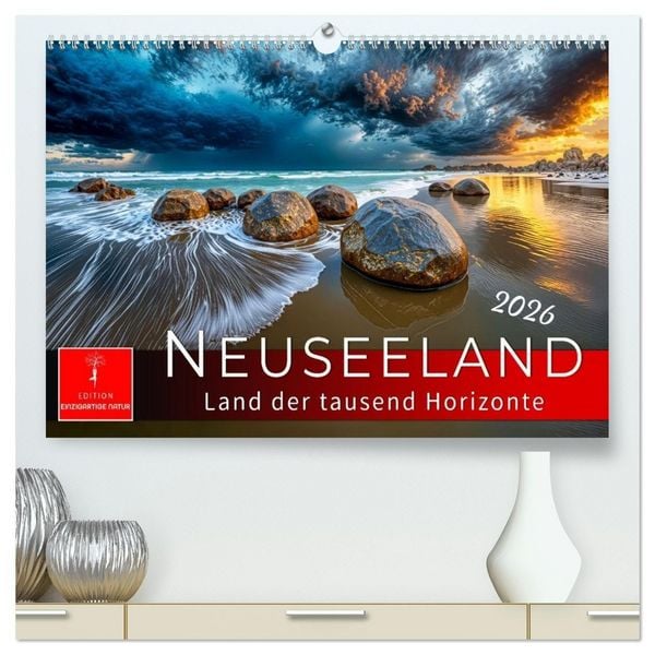 Produktbild: Neuseeland - Land der tausend Horizonte (hochwertiger Premium Wandkalender 2026 DIN A2 quer), Kunstdruck in Hochglanz