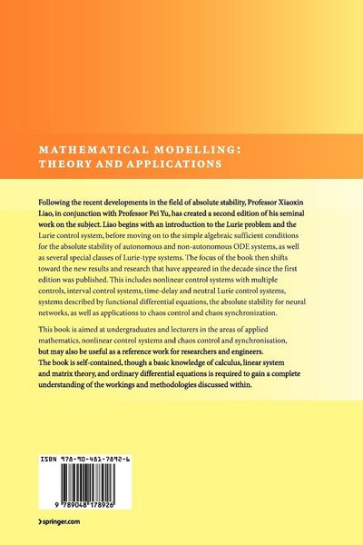 Produktbild: Absolute Stability of Nonlinear Control Systems