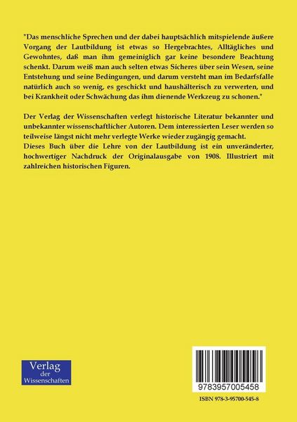 Produktbild: Die Lehre von der Lautbildung
