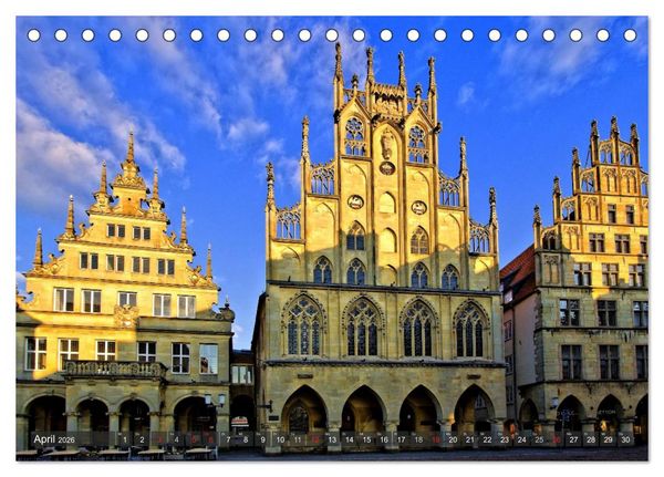 Produktbild: M&uuml;nster - Historische Stadt mit jungem Gesicht (Tischkalender 2026 DIN A5 quer), CALVENDO Monatskalender