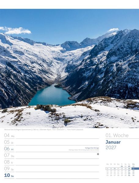 Produktbild: Faszination Alpenwelt Wochenplaner Kalender 2027