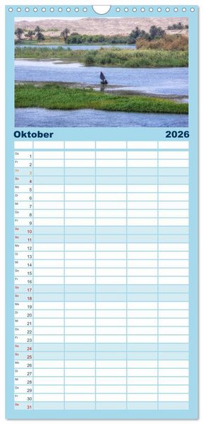 Produktbild: Familienplaner 2026 - &Auml;gypten mit 5 Spalten (Wandkalender, 21 x 45 cm) CALVENDO