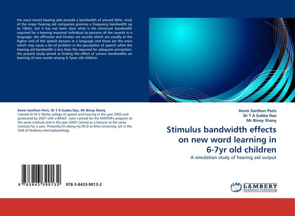 Produktbild: Stimulus bandwidth effects on new word learning in 6-7yr old children