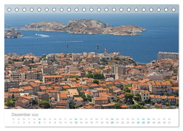 Produktbild: Marseille Maritime Metropole (Tischkalender 2026 DIN A5 quer), CALVENDO Monatskalender