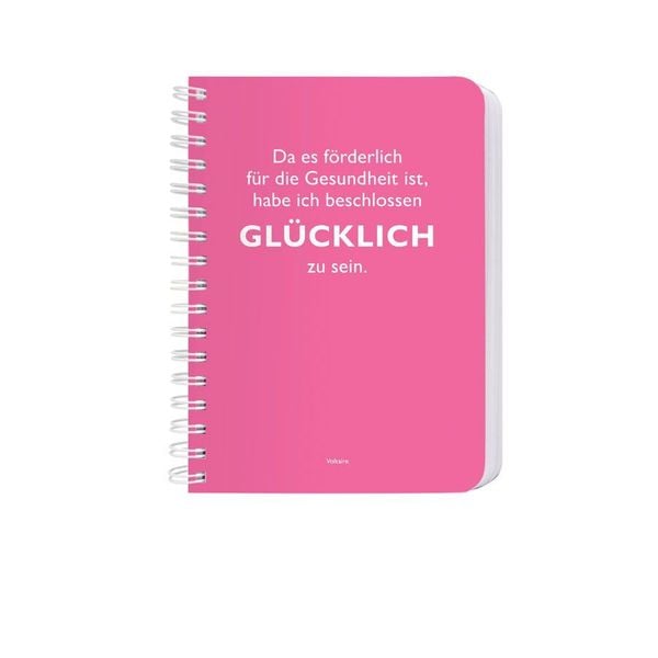Produktbild: Ringbuch A6 Voltaire Gl&uuml;cklich