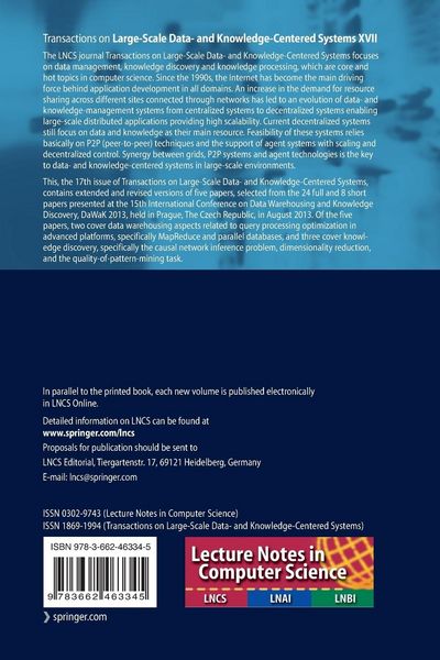Produktbild: Transactions on Large-Scale Data- and Knowledge-Centered Systems XVII
