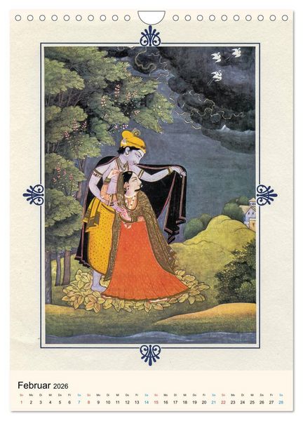 Produktbild: Indische Miniaturen (Wandkalender 2026 DIN A4 hoch), CALVENDO Monatskalender