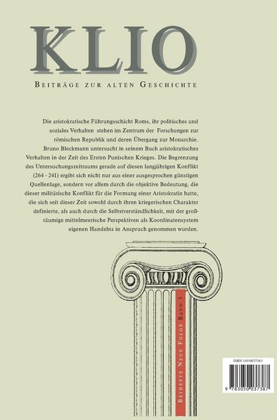 Produktbild: Die r&ouml;mische Nobilit&auml;t im Ersten Punischen Krieg