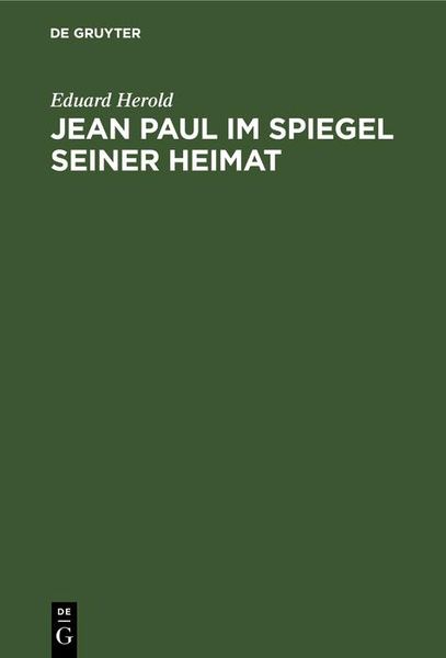Produktbild: Jean Paul im Spiegel seiner Heimat