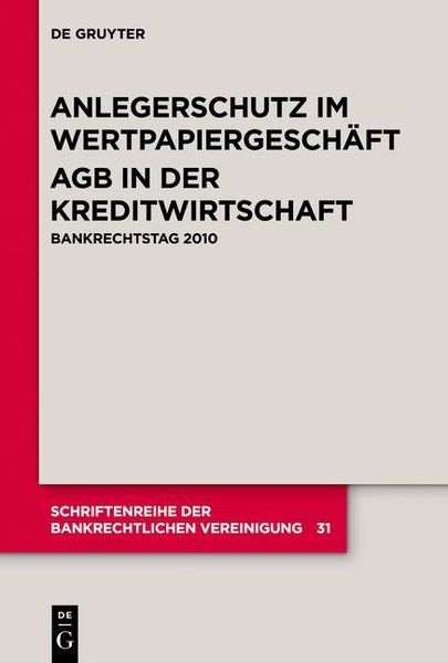 Produktbild: Anlegerschutz im Wertpapiergesch&auml;ft. AGB in der Kreditwirtschaft