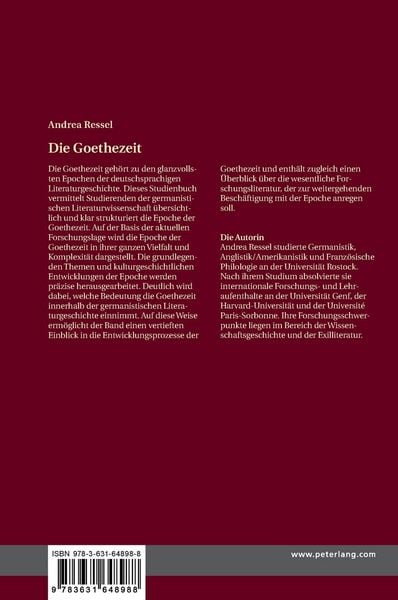 Produktbild: Die Goethezeit