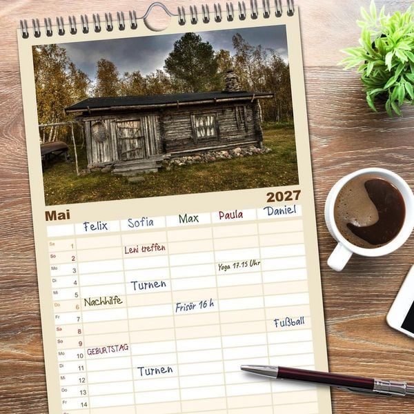 Produktbild: Familienplaner 2027 - Heimat der Samen mit 5 Spalten (Wandkalender, 21 x 45 cm) CALVENDO