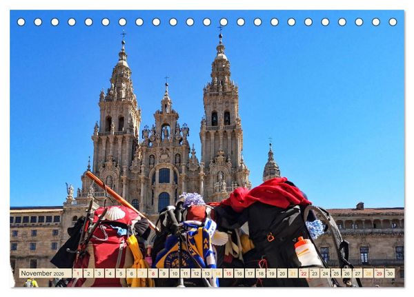 Produktbild: Buen Camino - pilgern auf dem Jakobsweg - Camino Franc&eacute;s (Tischkalender 2026 DIN A5 quer), CALVENDO Monatskalender