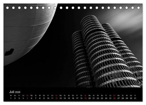 Produktbild: Black-Schwarz-Noir 2026 (Tischkalender 2026 DIN A5 quer), CALVENDO Monatskalender