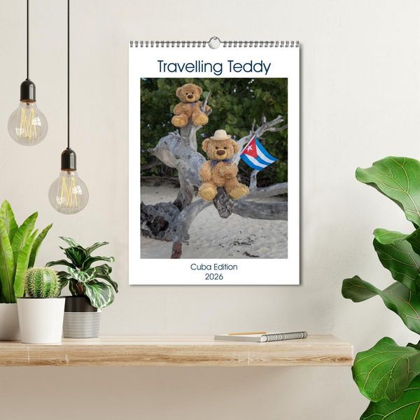 Produktbild: Travelling Teddy Cuba Edition 2026 (Wall Calendar 2026 DIN A3 portrait), CALVENDO 12 Month Wall Calendar