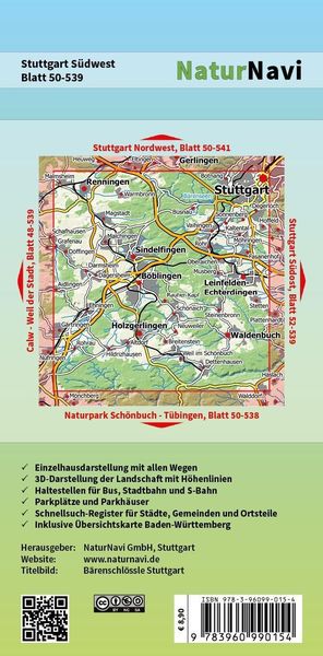 Produktbild: Stuttgart S&uuml;dwest 1 : 25 000