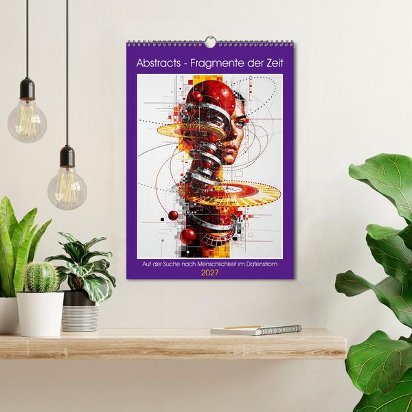 Produktbild: Abstracts - Fragmente der Zeit - Auf der Suche nach Menschlichkeit im Datenstrom (Wandkalender 2027 DIN A3 hoch), CALVENDO Monatskalender