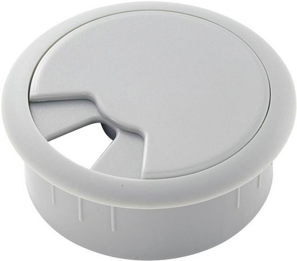 Produktbild: TRU Components WP80BK Kabeldurchf&uuml;hrung f&uuml;r Arbeitsplatten ABS Grau 1St.