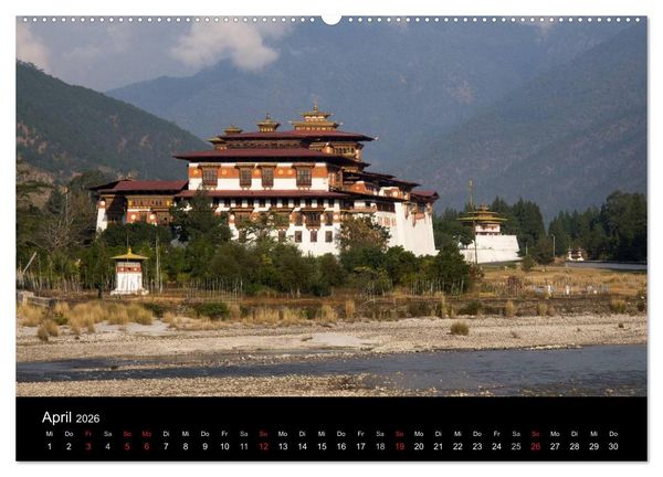 Produktbild: Bhutan 2026 - Land des Donnerdrachens (Wandkalender 2026 DIN A2 quer), CALVENDO Monatskalender