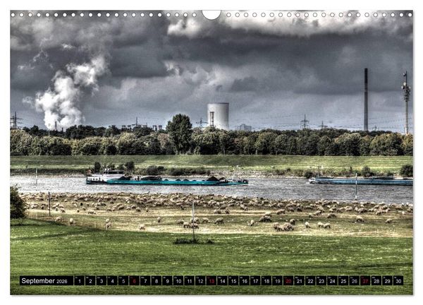 Produktbild: Duisburg am Rhein - R(h)einblicke (Wandkalender 2026 DIN A3 quer), CALVENDO Monatskalender