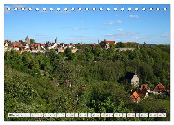 Produktbild: Rothenburg ob der Tauber. Sehensw&uuml;rdigkeiten. (Tischkalender 2027 DIN A5 quer), CALVENDO Monatskalender