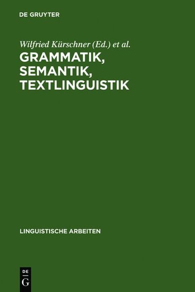 Produktbild: Grammatik, Semantik, Textlinguistik